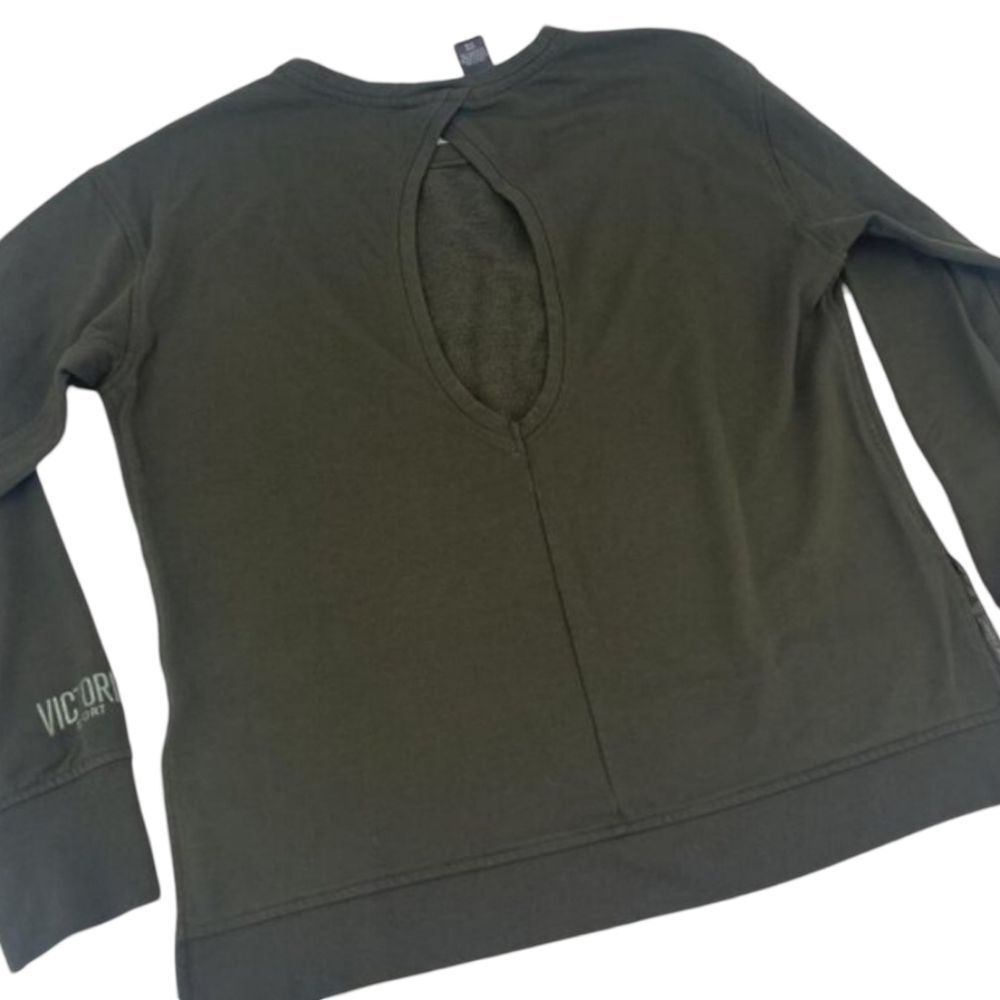 Victoria's Secret Sport Women's Khaki Green Sweatshirt